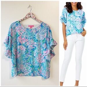 Lily Pulitzer Blue Blouse